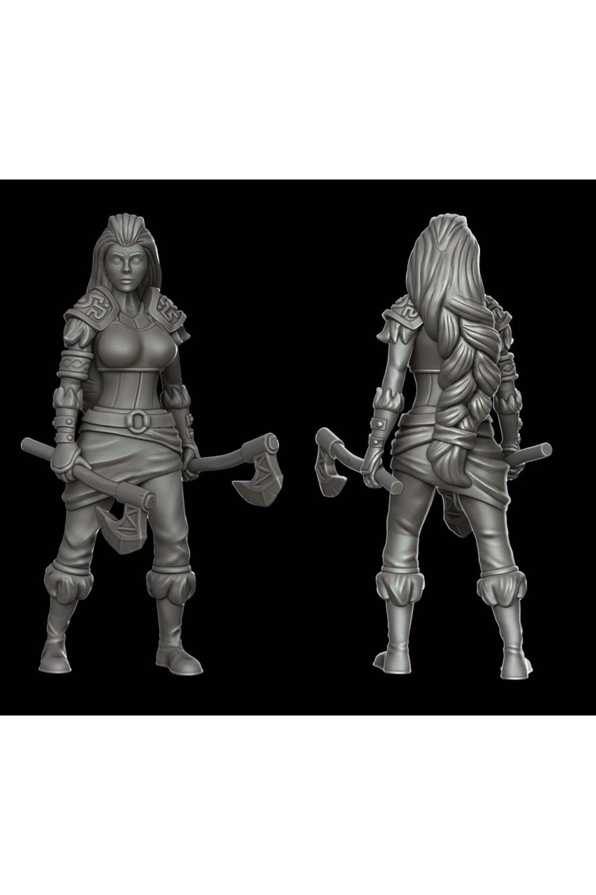 Lucest Barbar kız (28mm DnD mini) (Plastik Aparattır!!!)