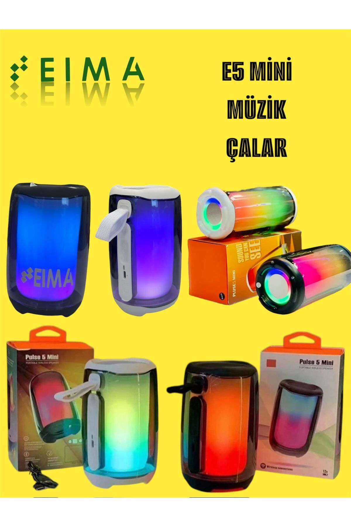 Bestech Müzik Çalar Taşınabilir Hoparlör Kaliteli Ses E5 Mini Karışık Renkli