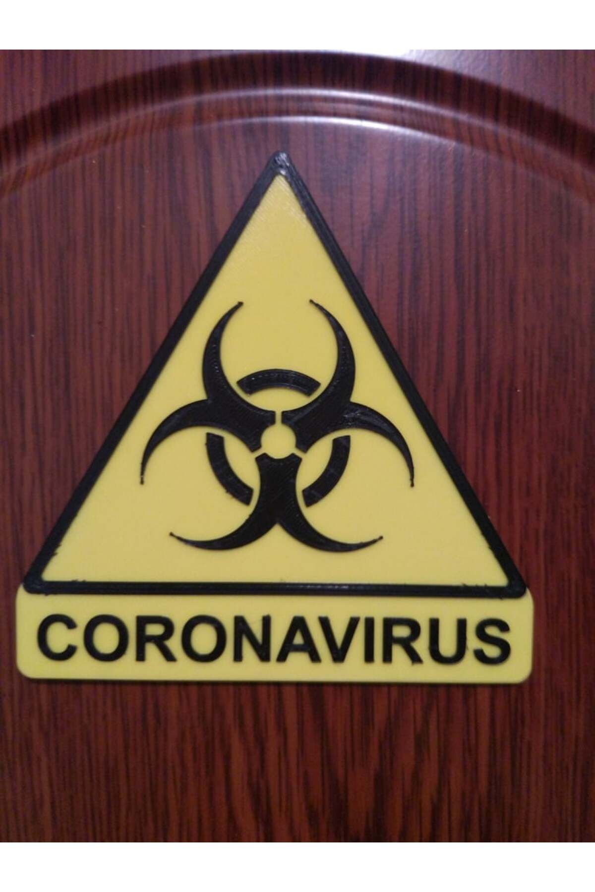 Lucest Coronavirüs COVID-19 uyarı işareti (Plastik Aparattır!!!)