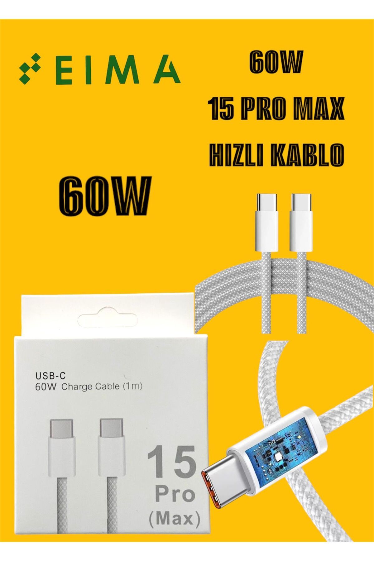 Bestech 60W Hızlı Şarj Kablosu 15 Pro Max Uyumlu