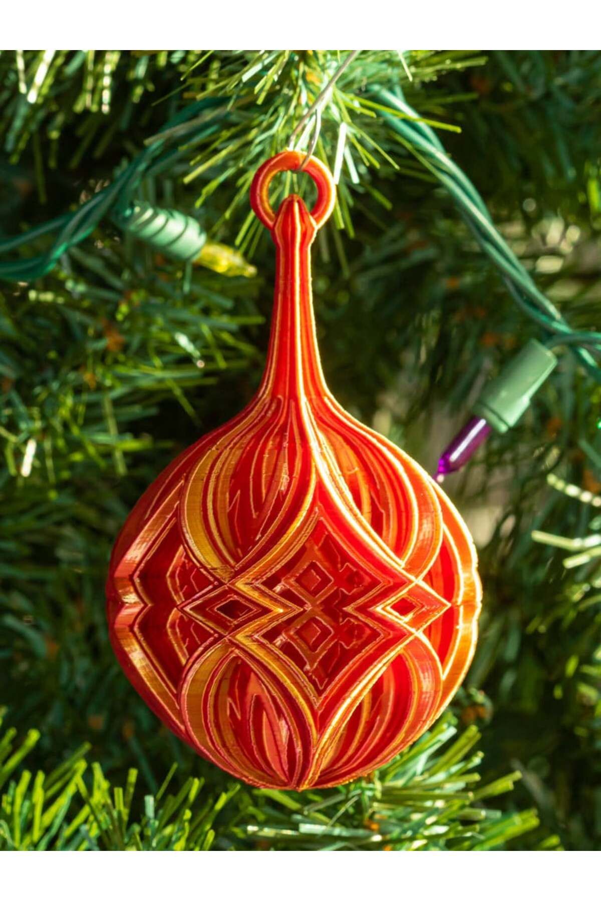 Lucest Çift Elmas Noel Topu (Plastik Aparattır!!!)