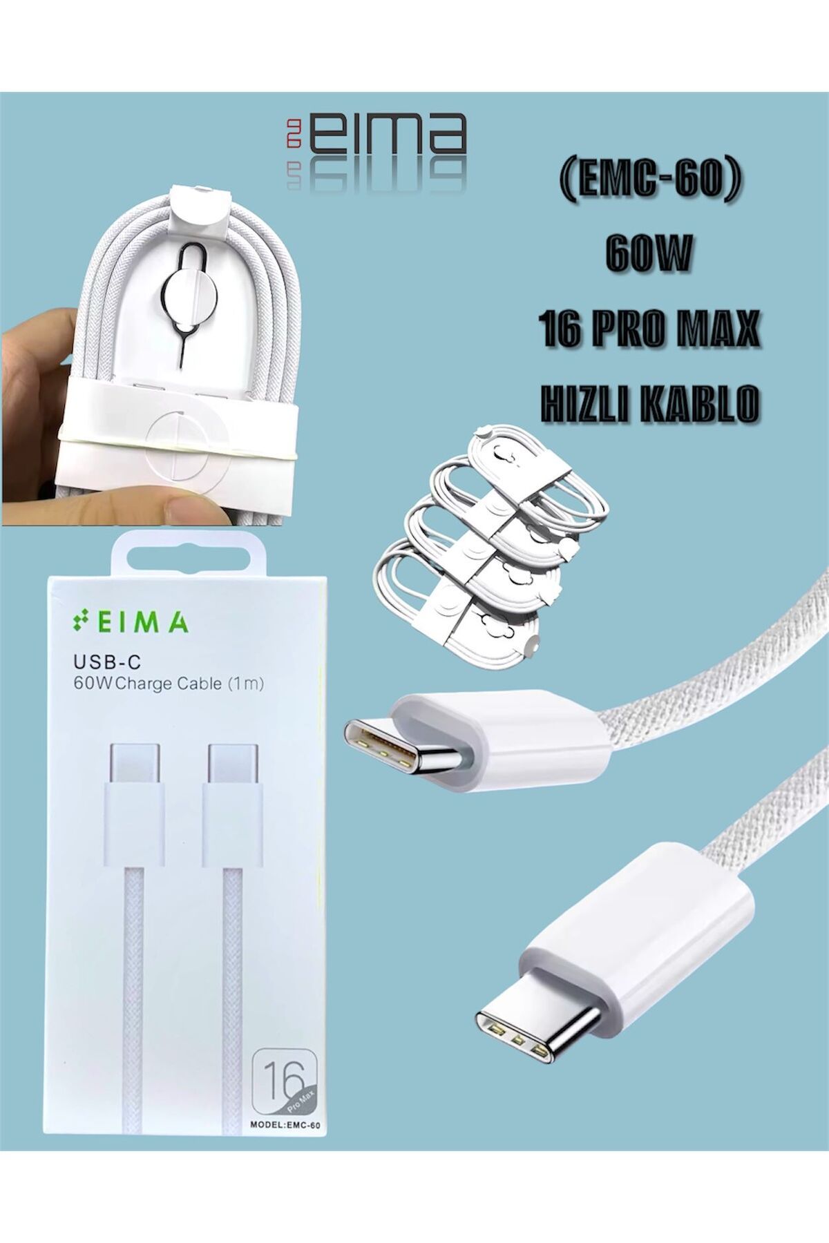 Bestech 60W Hızlı Şarj Kablosu 16 Pro Max Uyumlu 1 Metre emc60