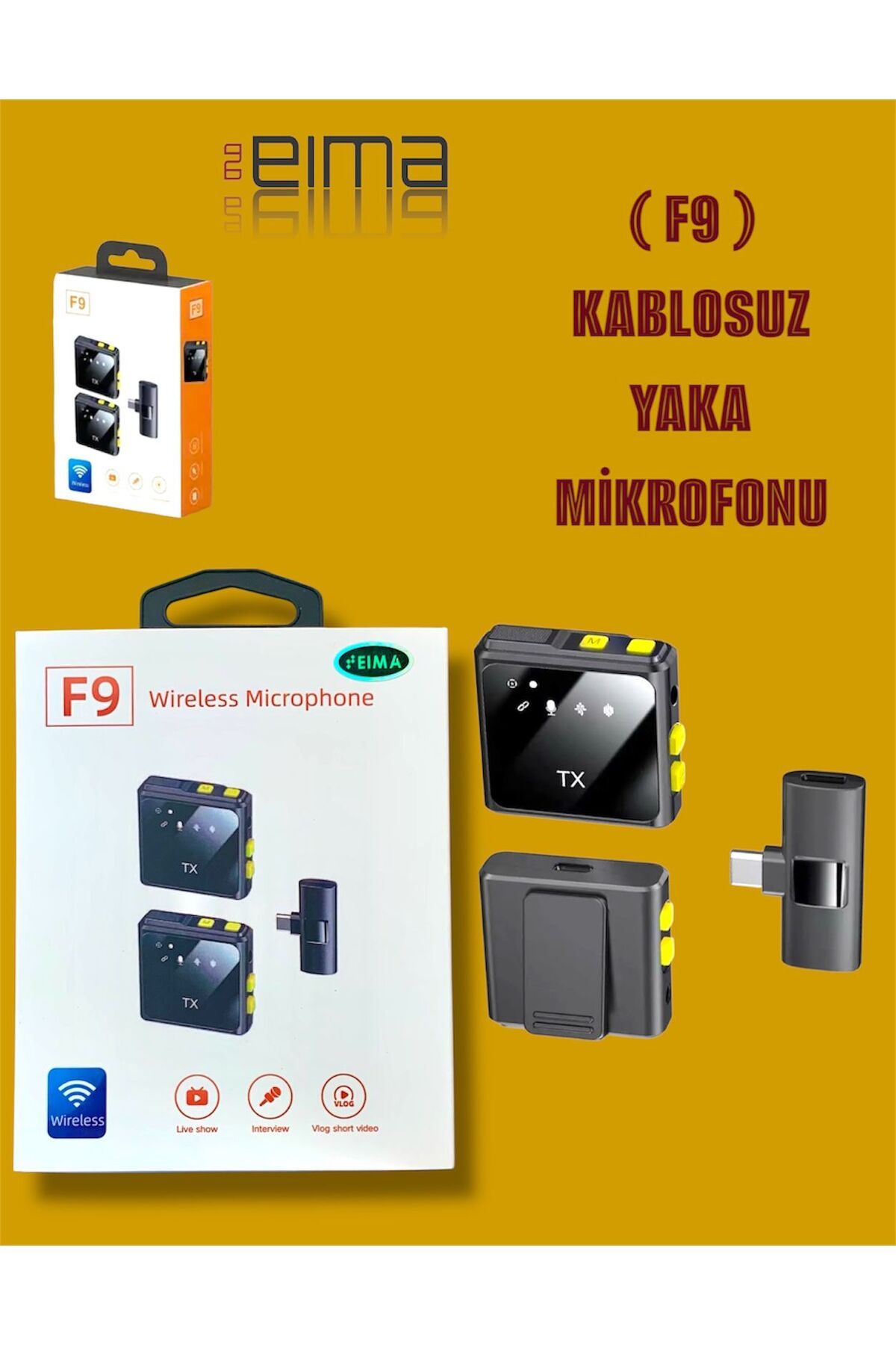 Bestech Kablosuz Yaka Mikrofonu F9 Wireless Mikrofon