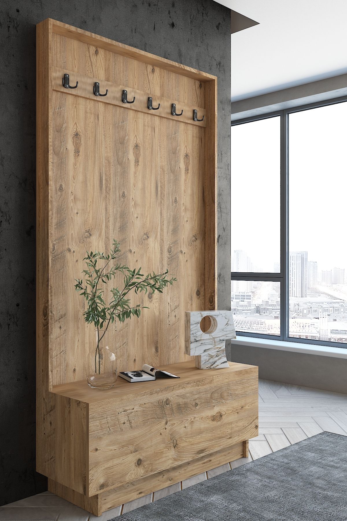 Myniture Home & Living Carnaval Portmanto P2244-6 6 Askılık
