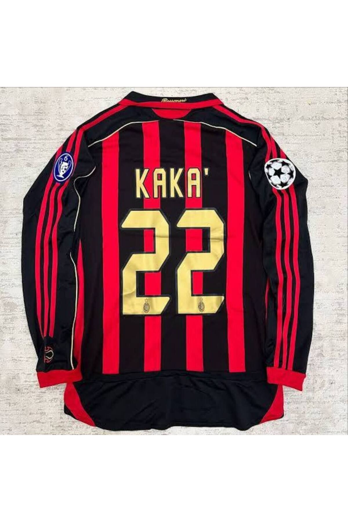 FAMİLYSTAN Efsane M.i.l.a.n #22 KAKA Nostalji Uzun Kollu Forması (KIRMIZI/SİYAH)