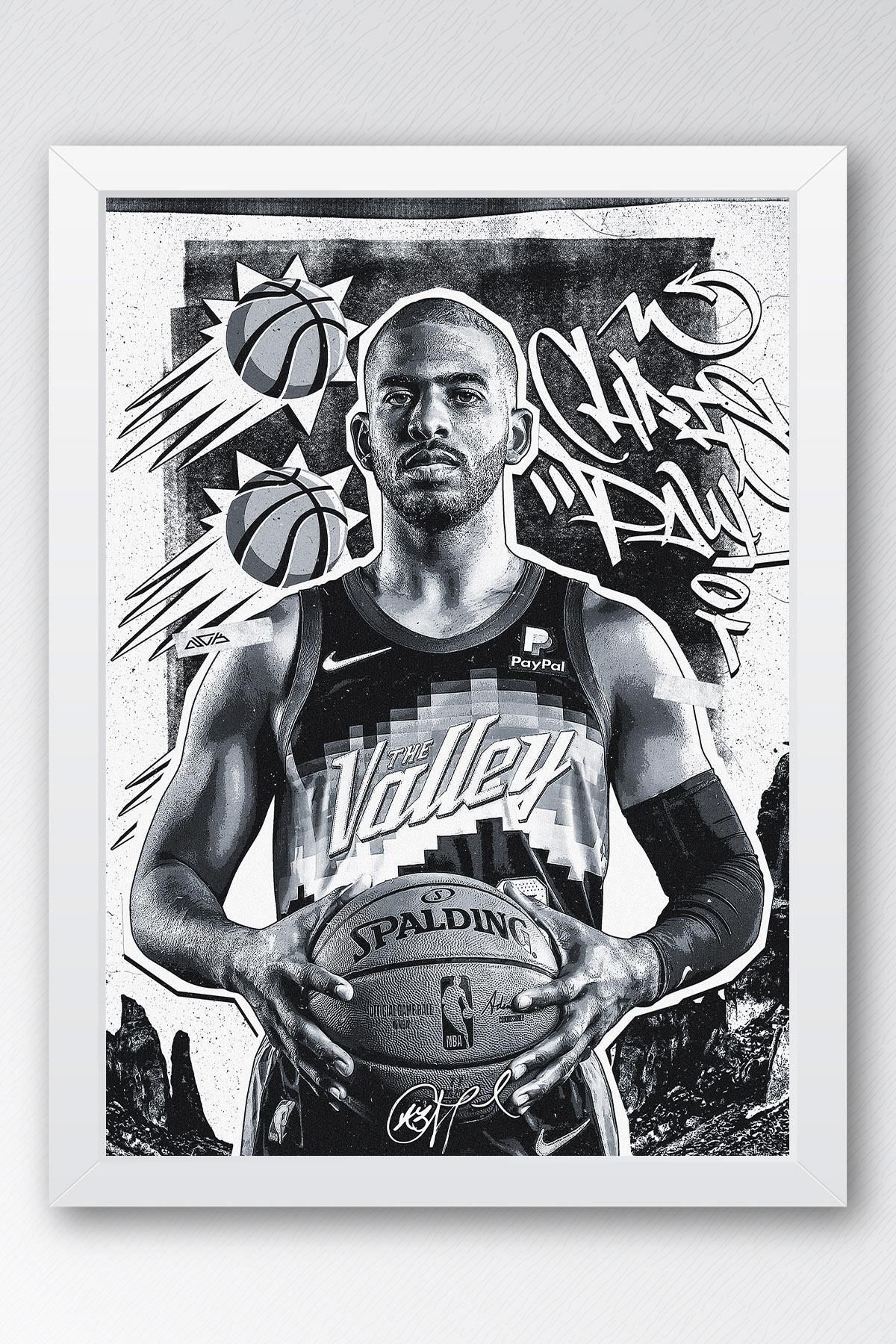 Saturn Chris Paul Çerçeveli Tablo - Basketbol NBA Posteri Tablo