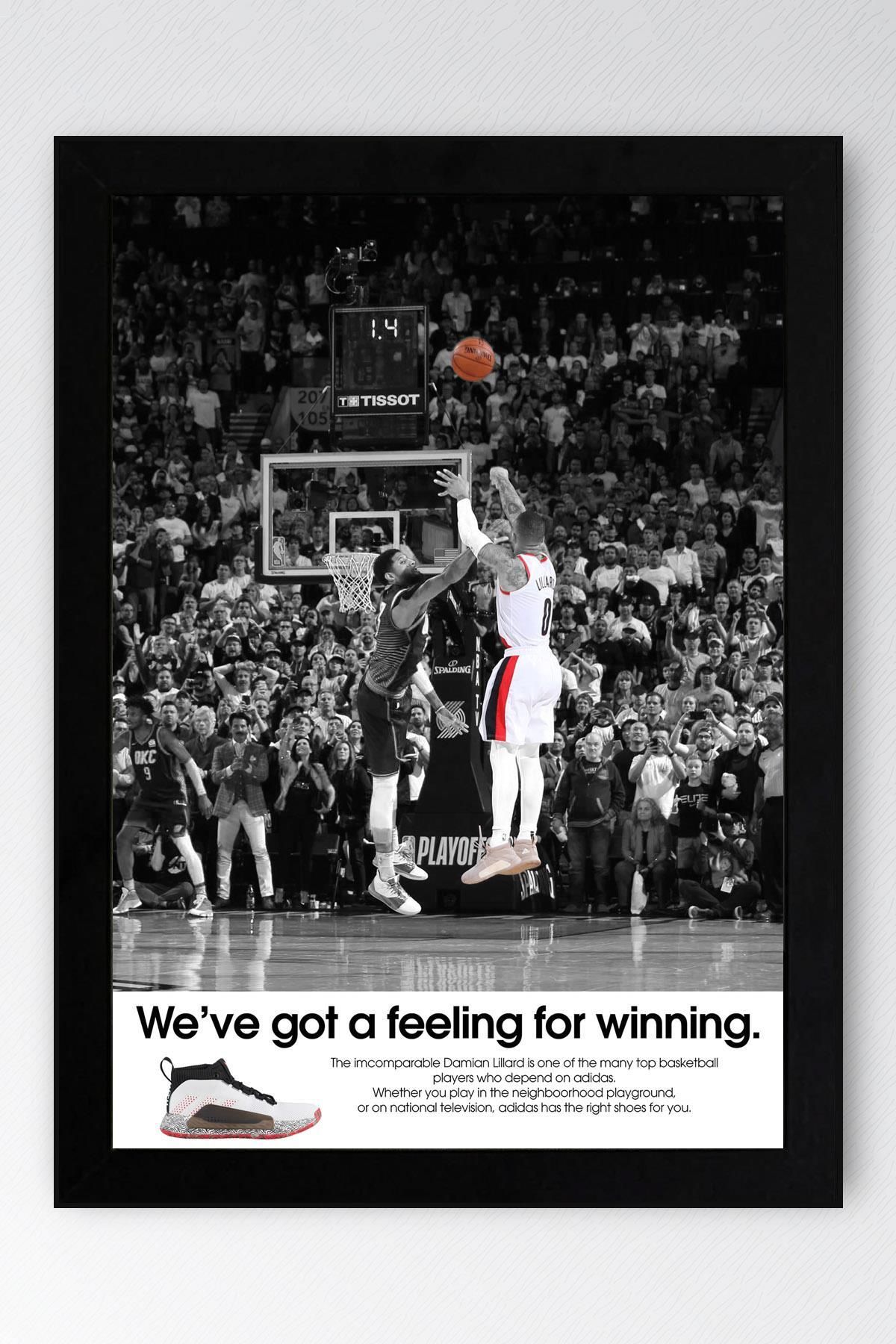 Saturn Damian Lillard Çerçeveli Tablo - Basketbol NBA Posteri Tablo