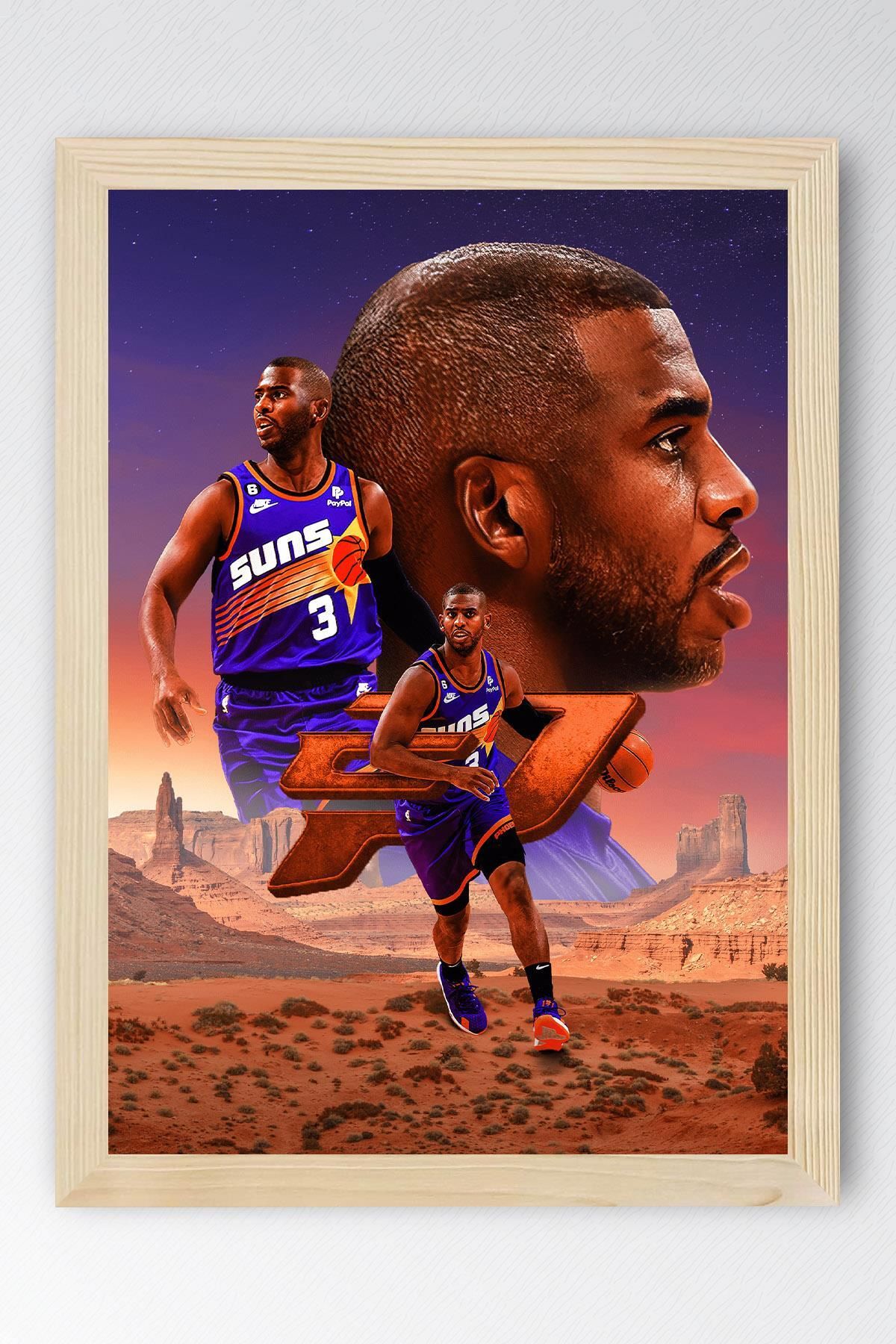 Saturn Chris Paul Çerçeveli Tablo - Basketbol NBA Posteri Tablo