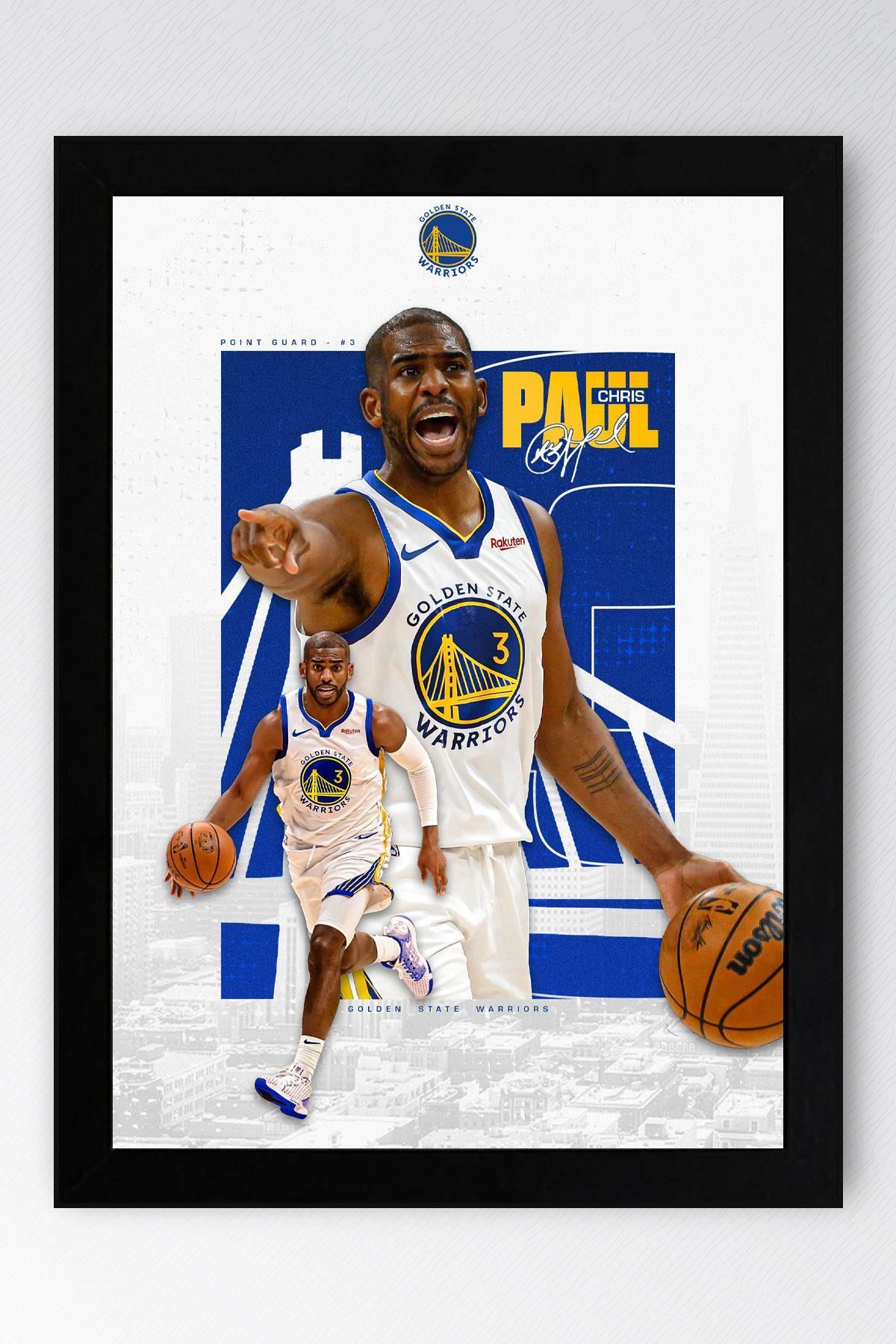 Saturn Chris Paul Çerçeveli Tablo - Basketbol NBA Posteri Tablo