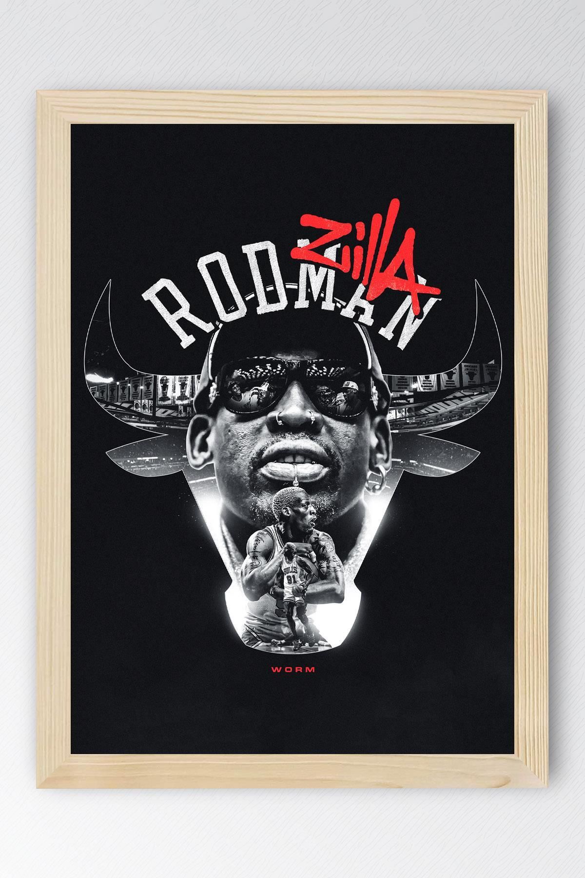 Saturn Dennis Rodman Çerçeveli Tablo - Rodzilla NBA Posteri Tablo