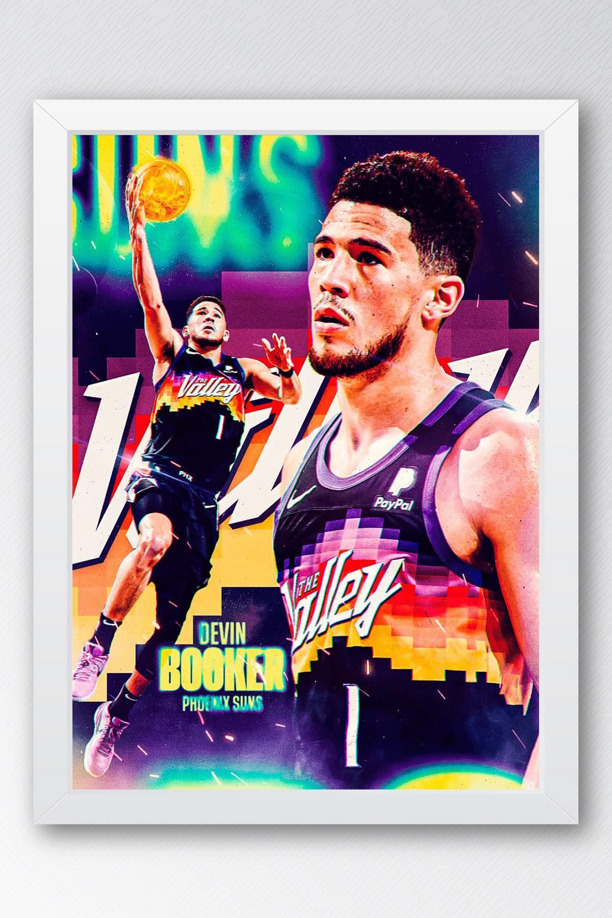 Saturn Devin Booker Çerçeveli Tablo - Basketbol NBA Posteri Tablo