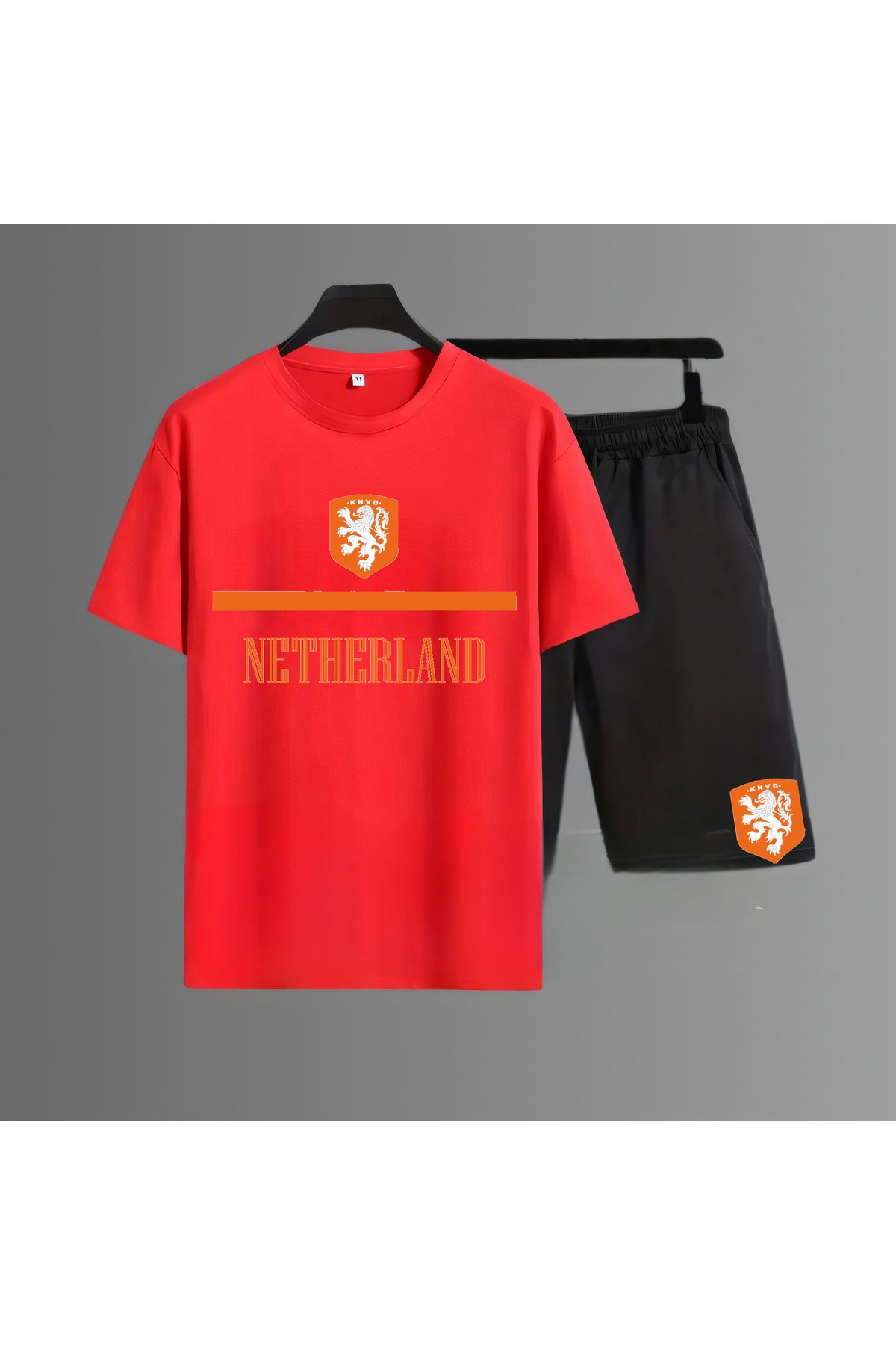 Biy Store Hollanda milli takım forma futbol baskılı unisex kısa kollu erkek tişört kadın t-shirt şort takımı