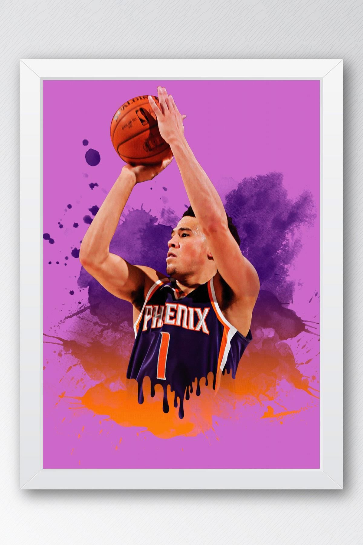Saturn Devin Booker Çerçeveli Tablo - Basketbol NBA Posteri Tablo