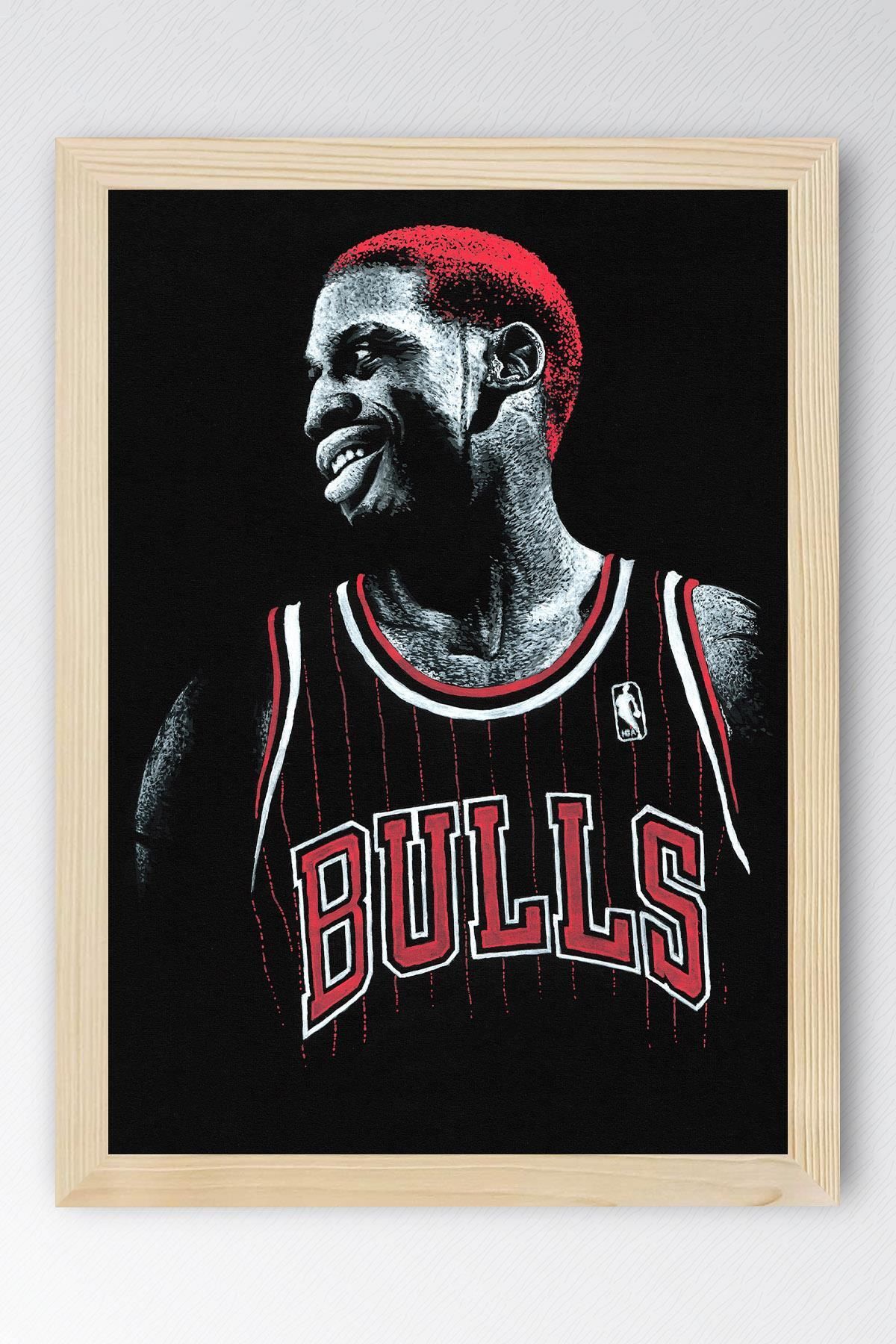 Saturn Dennis Rodman Çerçeveli Tablo - Basketbol NBA Posteri Tablo