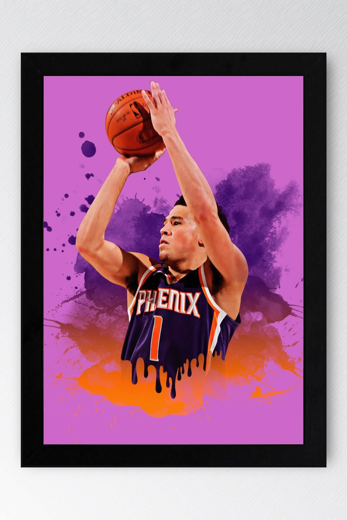 Saturn Devin Booker Çerçeveli Tablo - Basketbol NBA Posteri Tablo