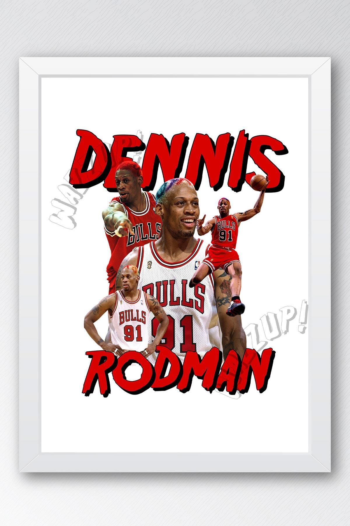 Saturn Dennis Rodman Çerçeveli Tablo - Basketbol NBA Posteri Tablo