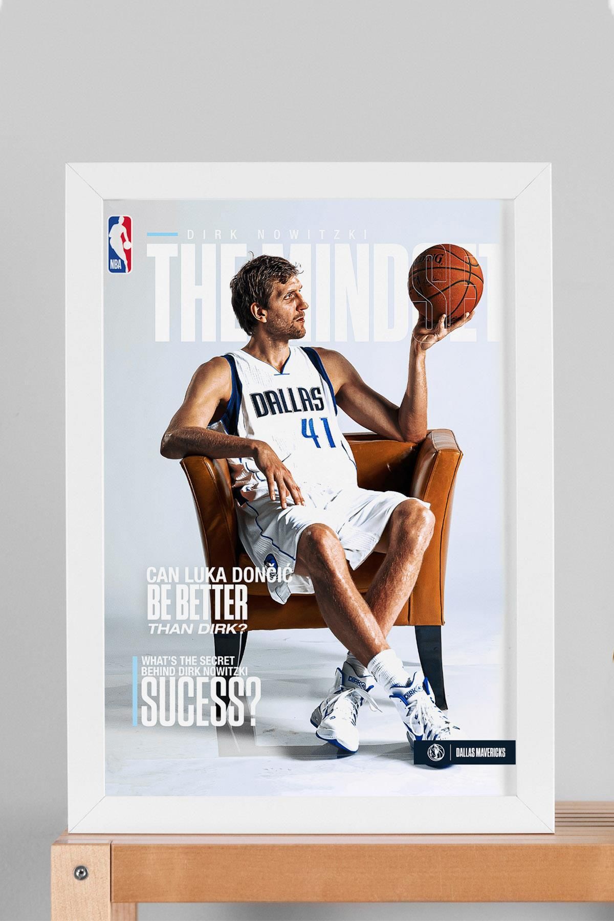 Saturn Dirk Nowitzki Çerçeveli Tablo - Basketbol NBA Posteri Tablo