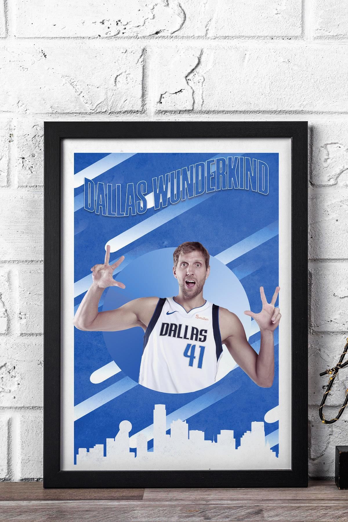 Saturn Dirk Nowitzki Çerçeveli Tablo - Basketbol NBA Posteri Tablo
