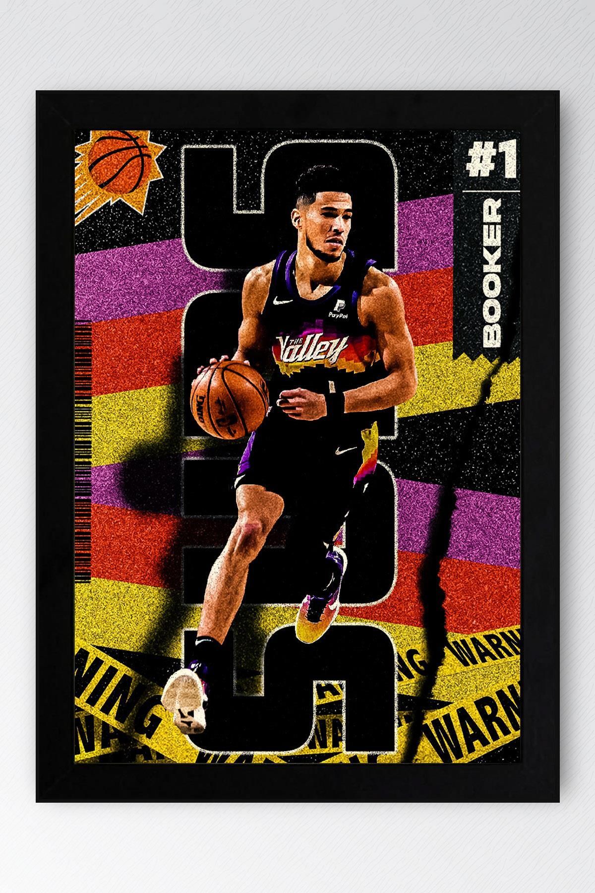 Saturn Devin Booker Çerçeveli Tablo - Basketbol NBA Posteri Tablo