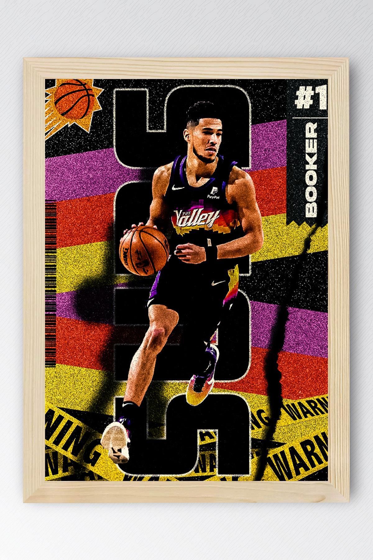 Saturn Devin Booker Çerçeveli Tablo - Basketbol NBA Posteri Tablo