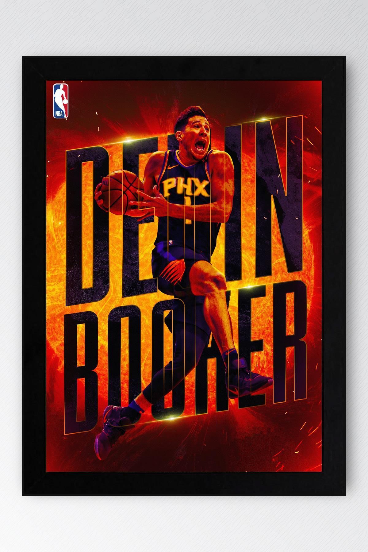 Saturn Devin Booker Çerçeveli Tablo - Basketbol NBA Posteri Tablo