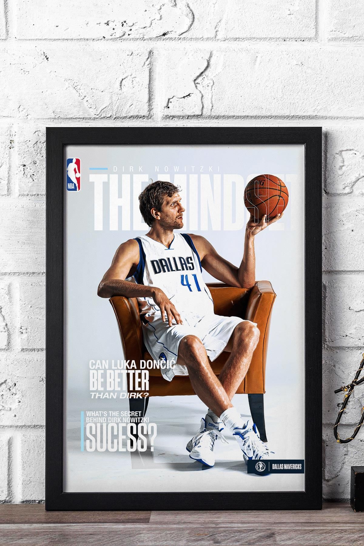 Saturn Dirk Nowitzki Çerçeveli Tablo - Basketbol NBA Posteri Tablo