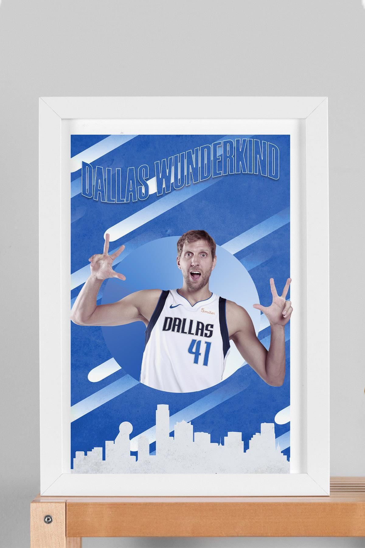 Saturn Dirk Nowitzki Çerçeveli Tablo - Basketbol NBA Posteri Tablo