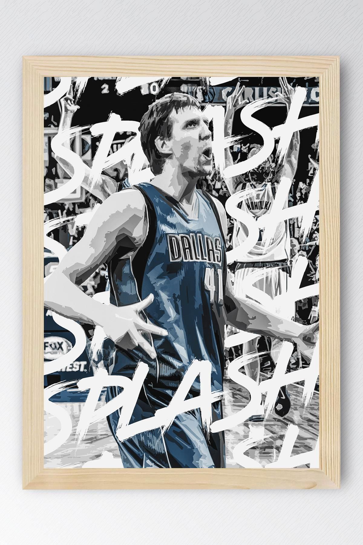 Saturn Dirk Nowitzki Çerçeveli Tablo - Basketbol NBA Posteri Tablo