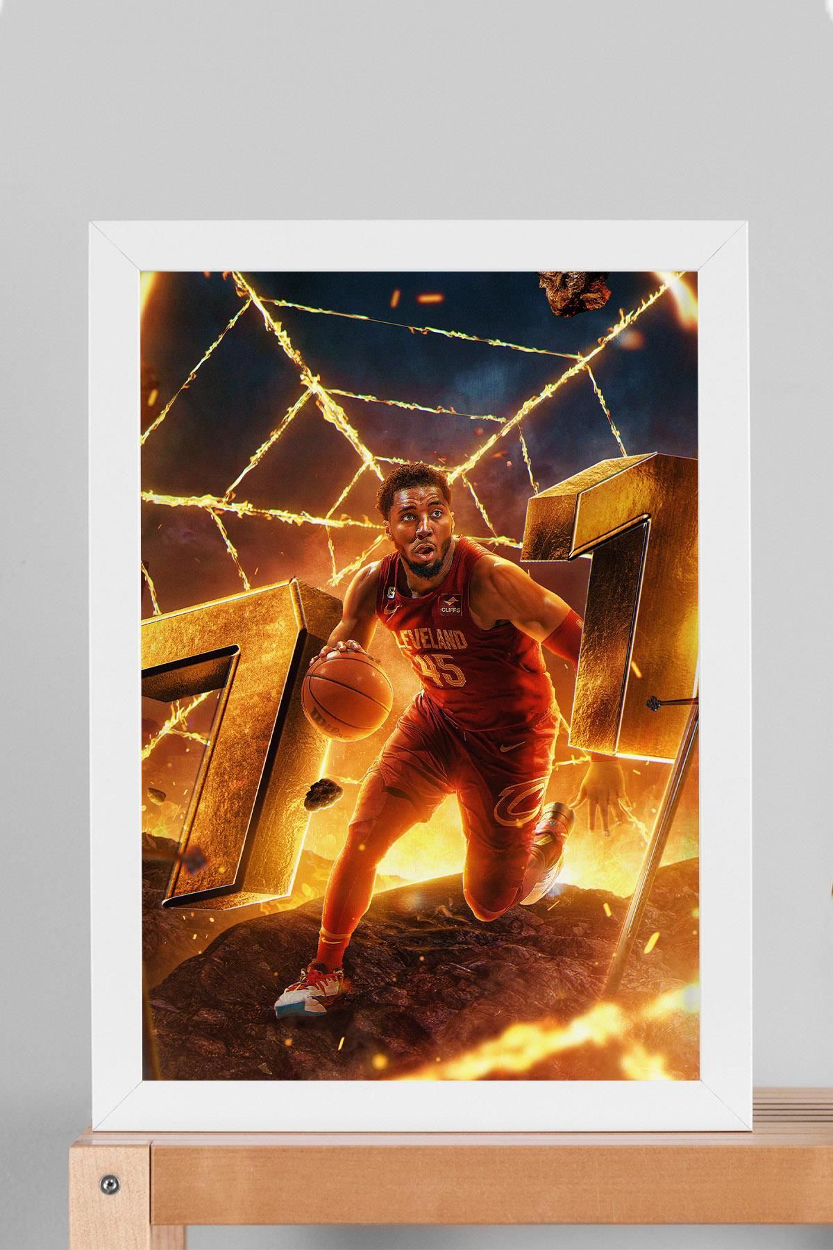 Saturn Donovan Mitchell Çerçeveli Tablo - Basketbol NBA Posteri Tablo