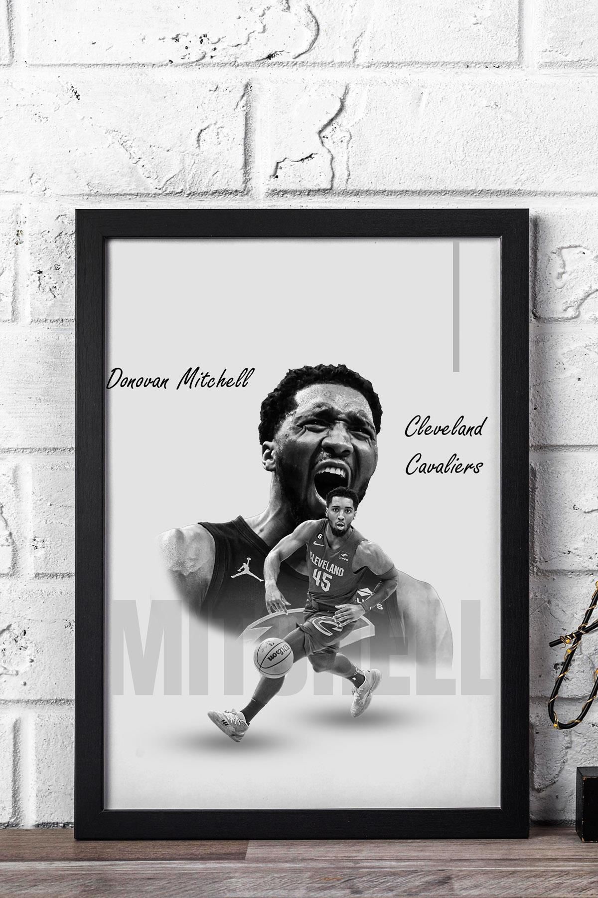 Saturn Donovan Mitchell Çerçeveli Tablo - Cleveland Cavaliers NBA Posteri Tablo