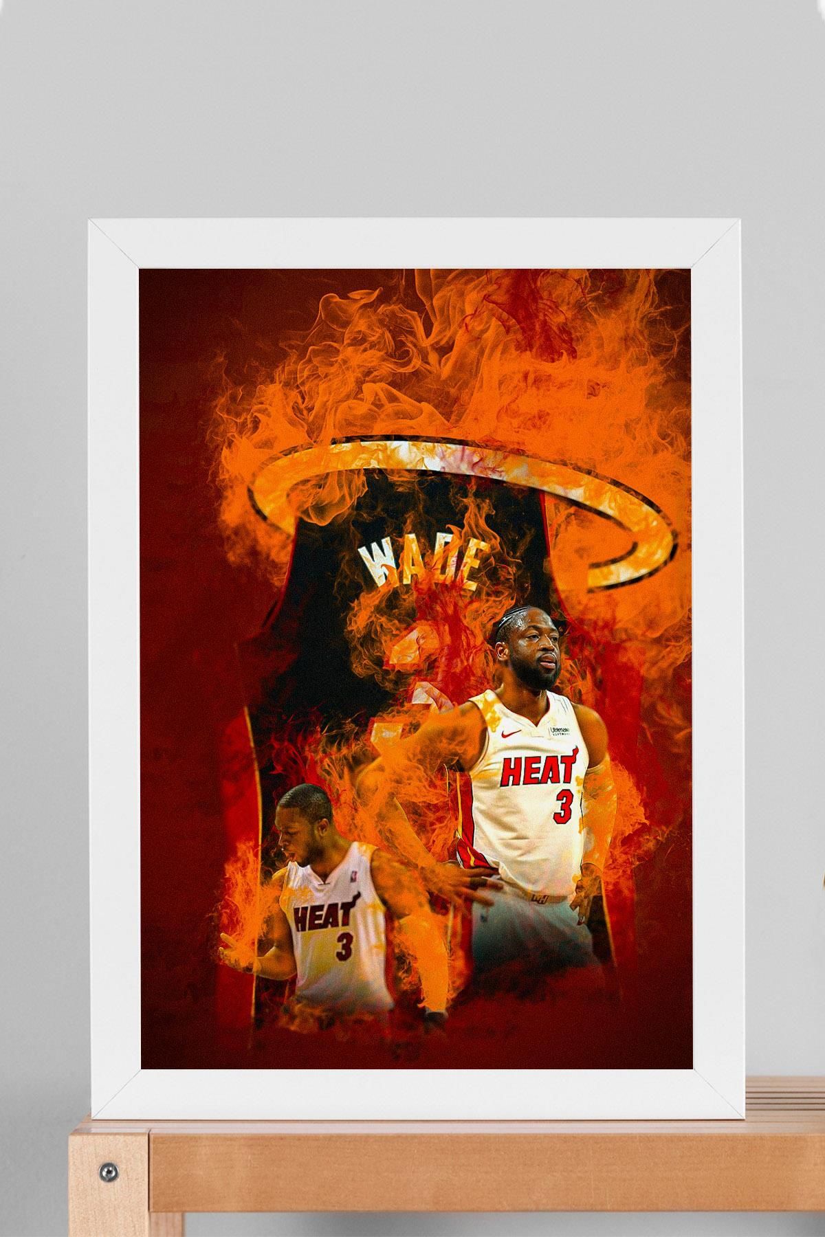 Saturn Dwyane Wade Çerçeveli Tablo - Basketbol NBA Posteri Tablo