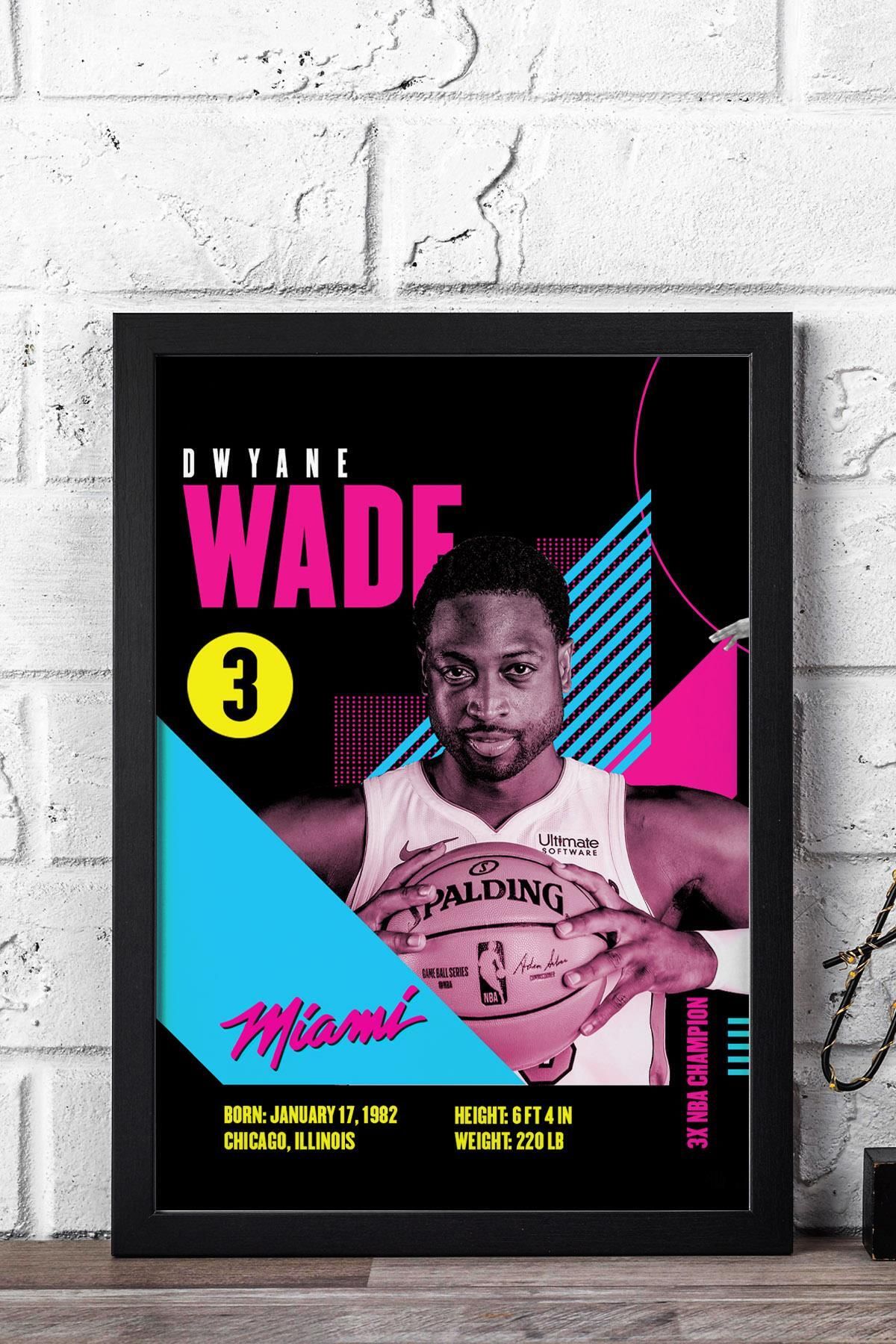 Saturn Dwyane Wade Çerçeveli Tablo - Basketbol NBA Posteri Tablo