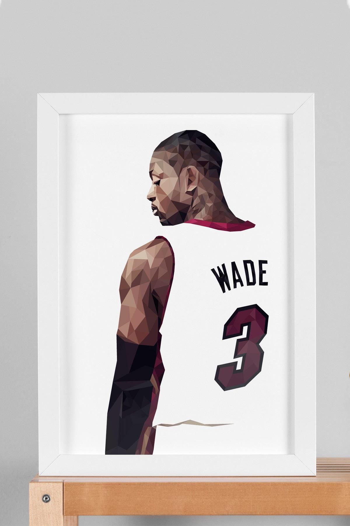 Saturn Dwyane Wade Çerçeveli Tablo - Basketbol NBA Posteri Tablo