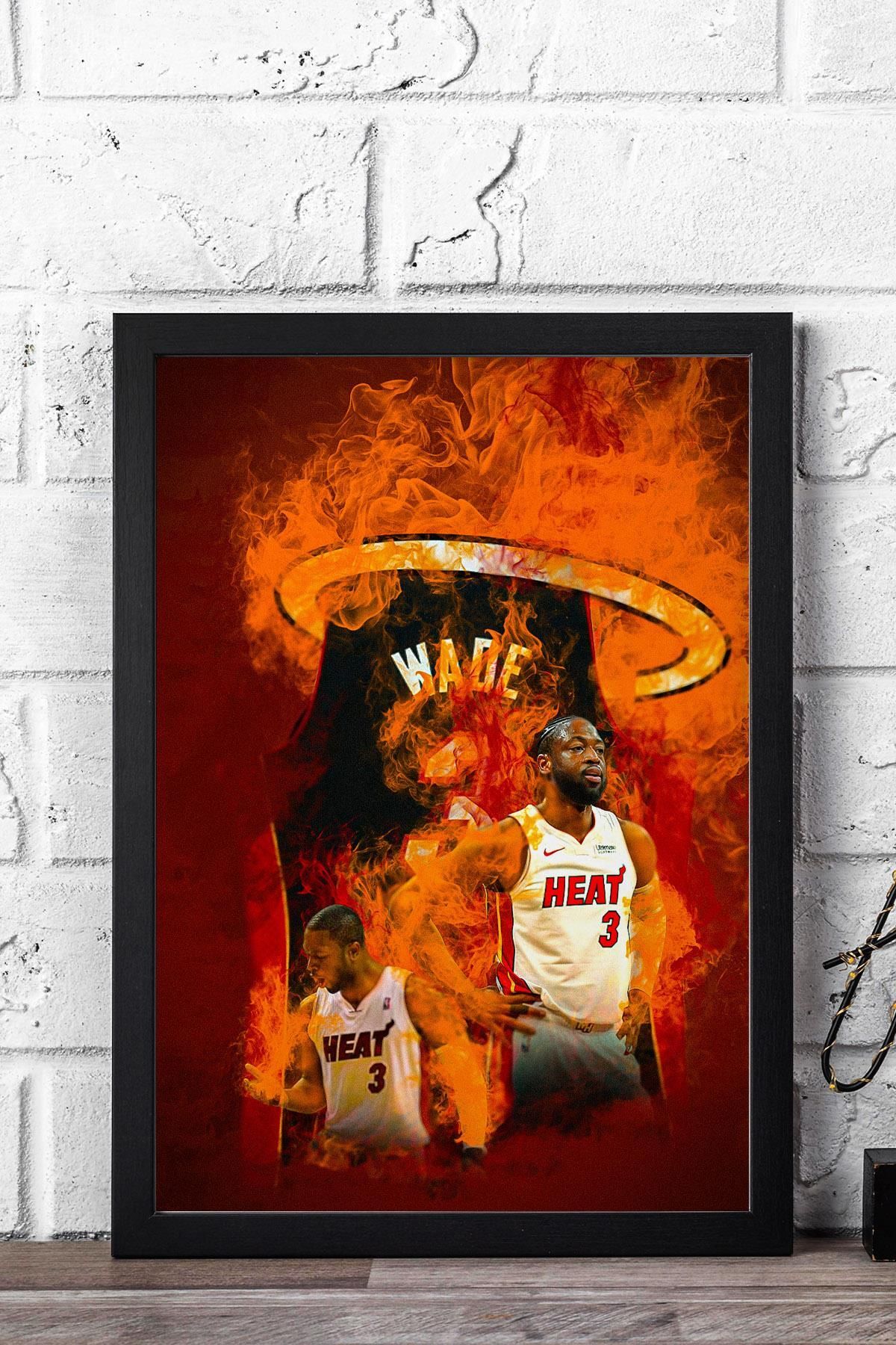 Saturn Dwyane Wade Çerçeveli Tablo - Basketbol NBA Posteri Tablo
