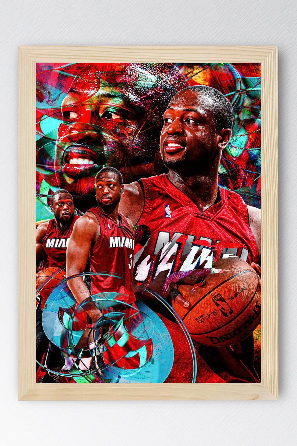 Saturn Dwyane Wade Çerçeveli Tablo - Basketbol NBA Posteri Tablo