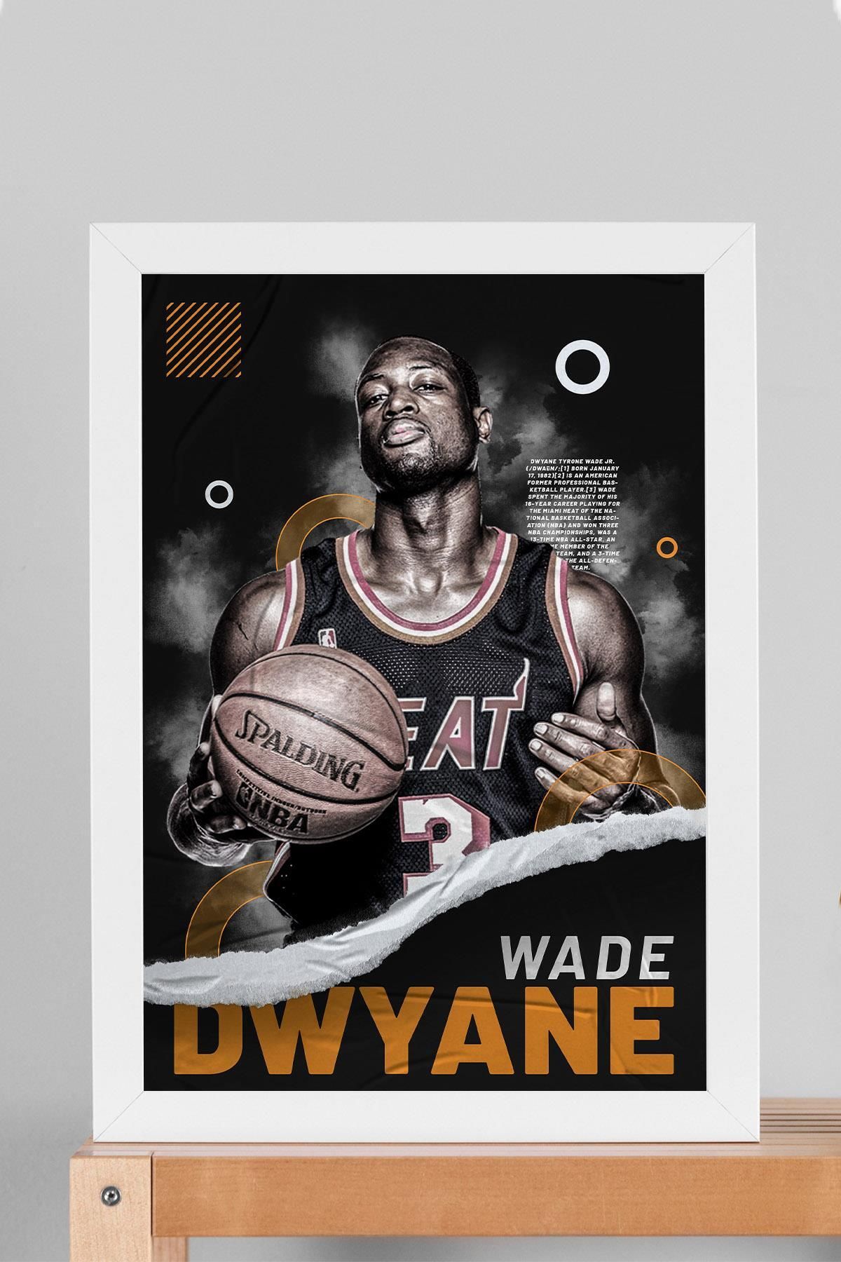 Saturn Dwyane Wade Çerçeveli Tablo - Basketbol NBA Posteri Tablo