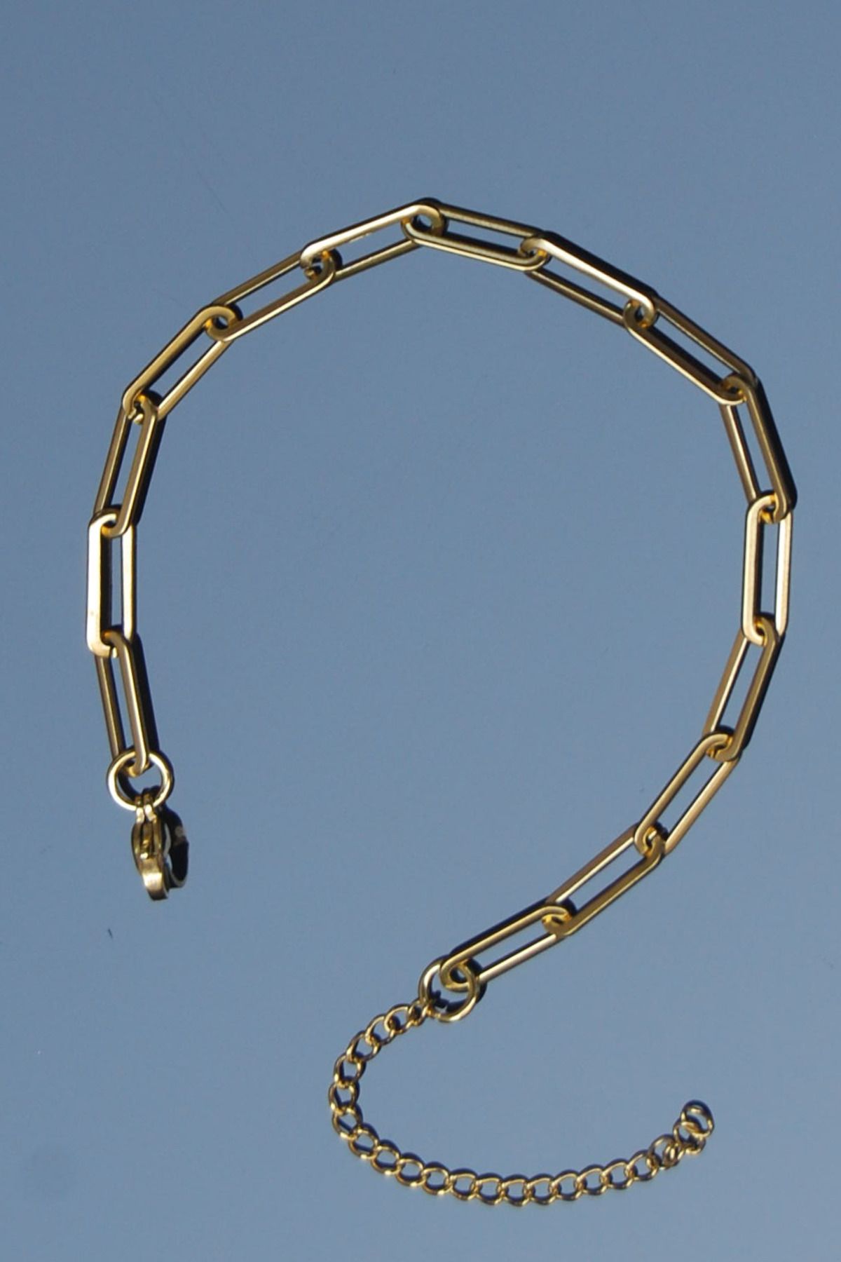 Rua Jewelry Ataş Zincir Paslanmaz Çelik Bileklik Altın Renk-5mm 2 YIL GARANTİ