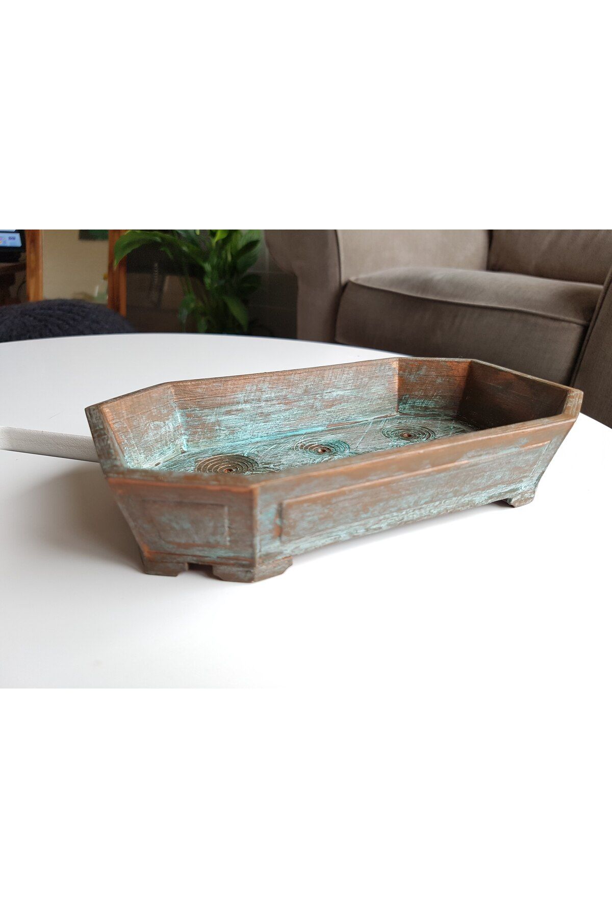 Vision Craft Sekizgen Süslü Bonsai Pot - Drenaj Delikleri ile Destek Baskı Yok