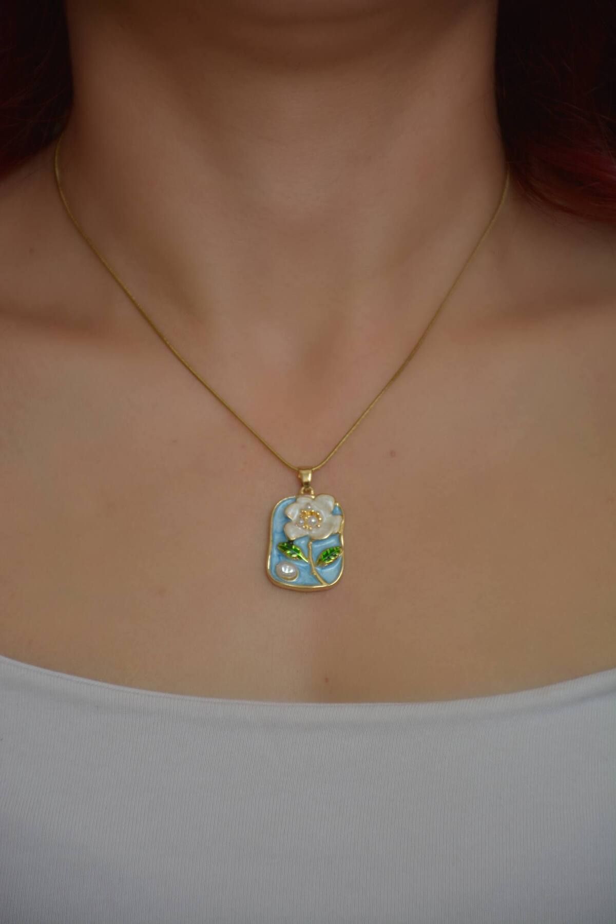 Viona Bijou 316l Çelik Özel Motif Sanat Kolye