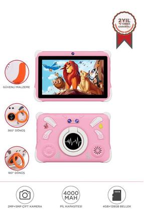 Torima Tablet 4GB 128GB Kılıf Hediyeli Çocuk Tableti T15 Pembe