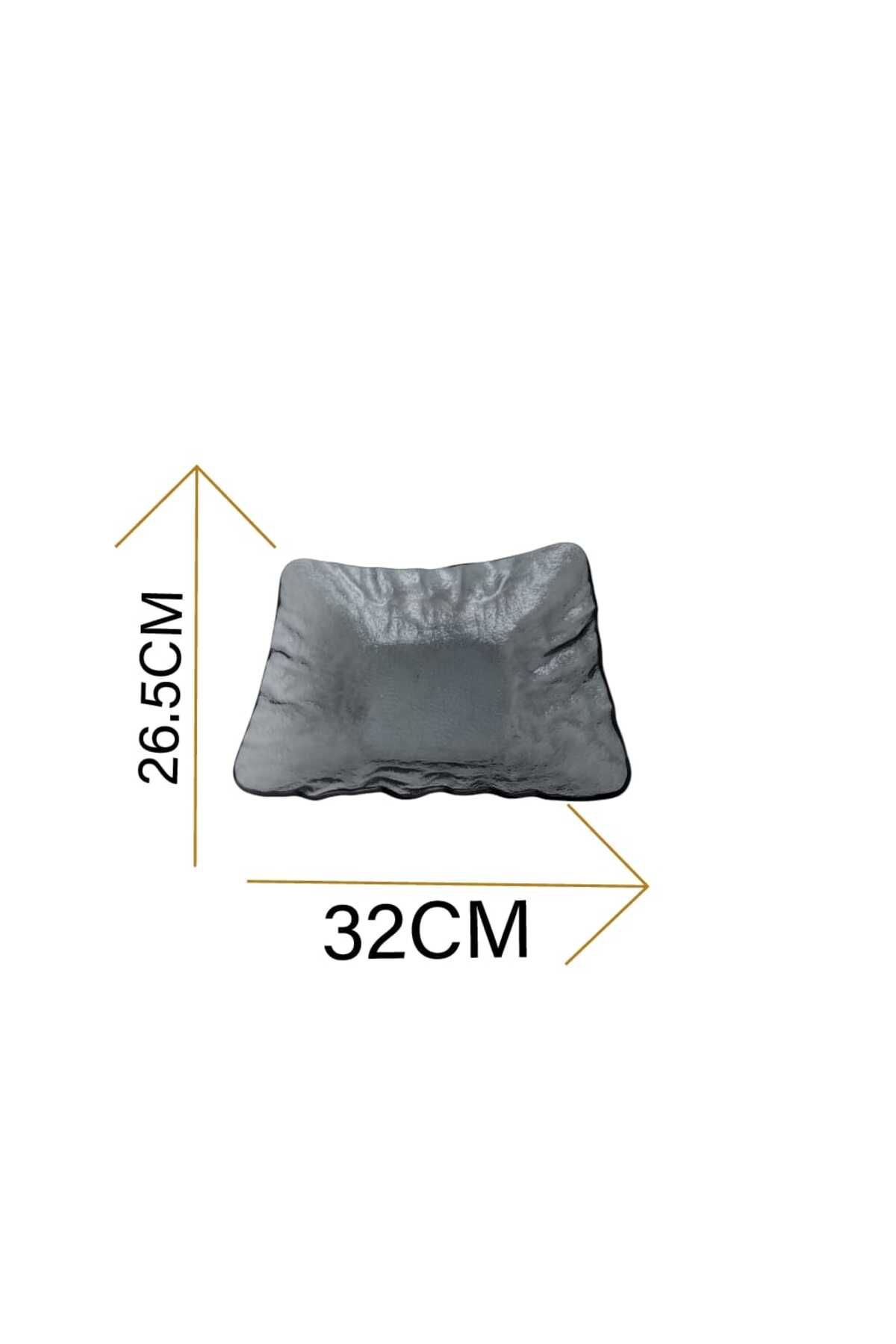 Generic-Luxury serving plate with 3D design made of glass, made in Turkey, large size (32 cm * 26.5 cm * 6 mm) - for the elegance of your tables 7