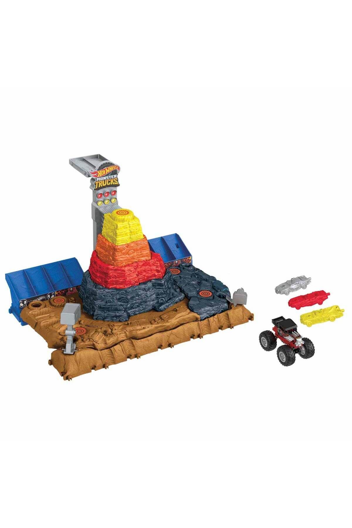 NECO TOYS Hot Whe els Mons ter Trucks Muhteşem Çarpışma Arenası Oyun Seti HNB
