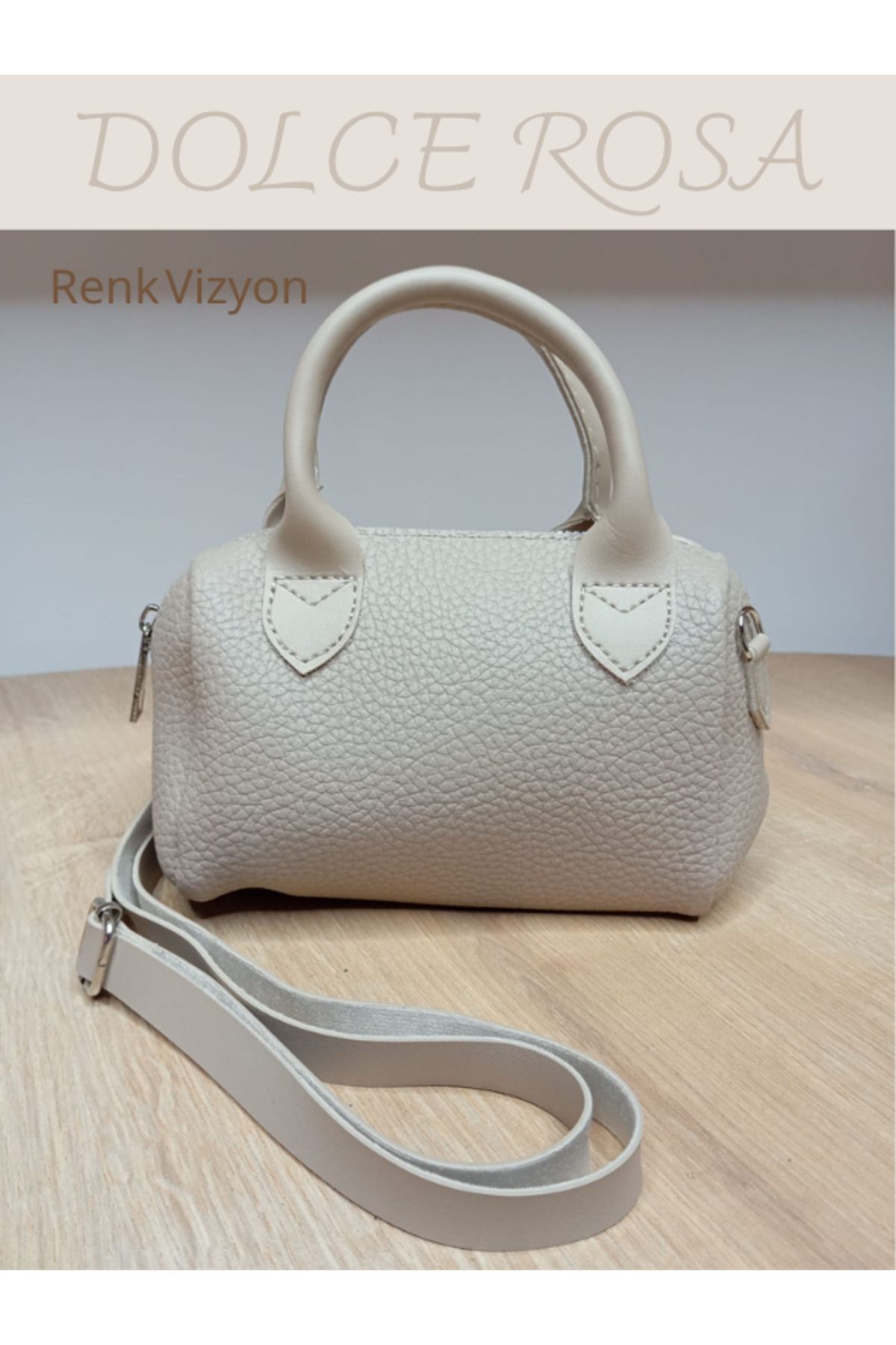 Dolce Rosa Kadın El ve Omuz Fermuarlı Model Çantası 20x10