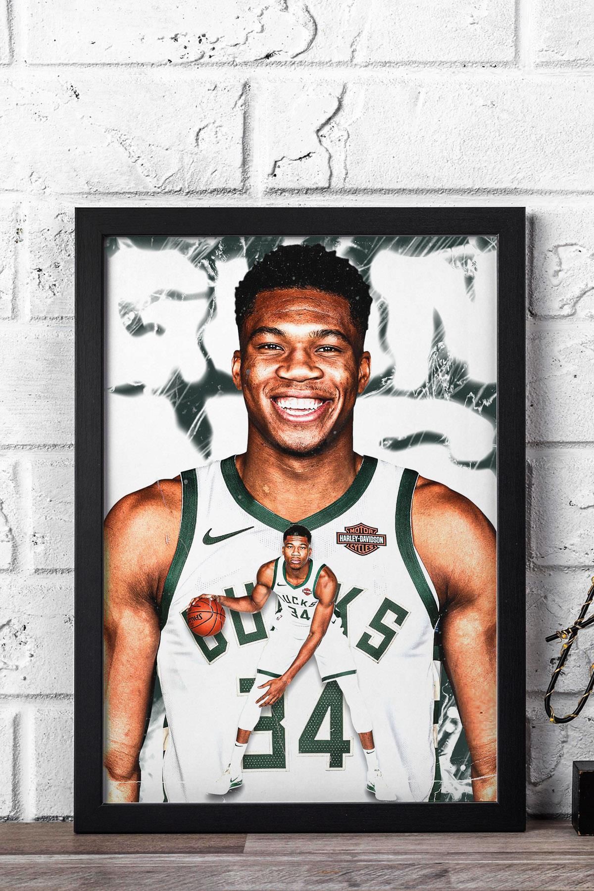 Saturn Giannis Antetokounmpo Çerçeveli Tablo - Basketbol NBA Posteri Tablo