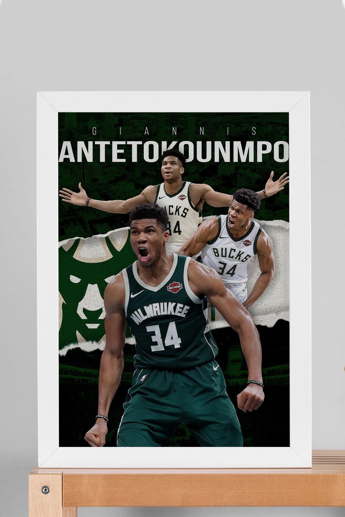 Saturn Giannis Antetokounmpo Çerçeveli Tablo - Basketbol NBA Posteri Tablo