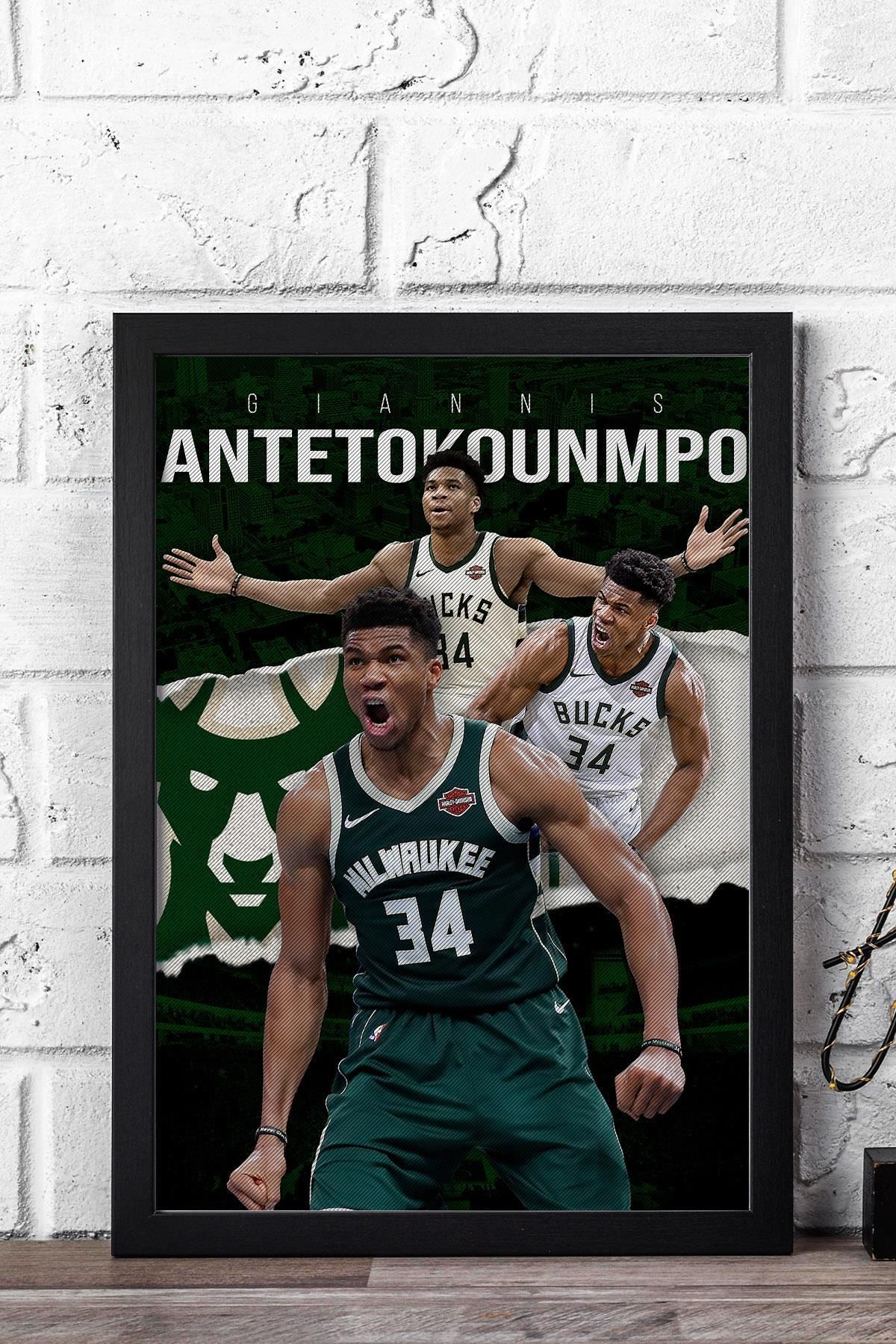 Saturn Giannis Antetokounmpo Çerçeveli Tablo - Basketbol NBA Posteri Tablo