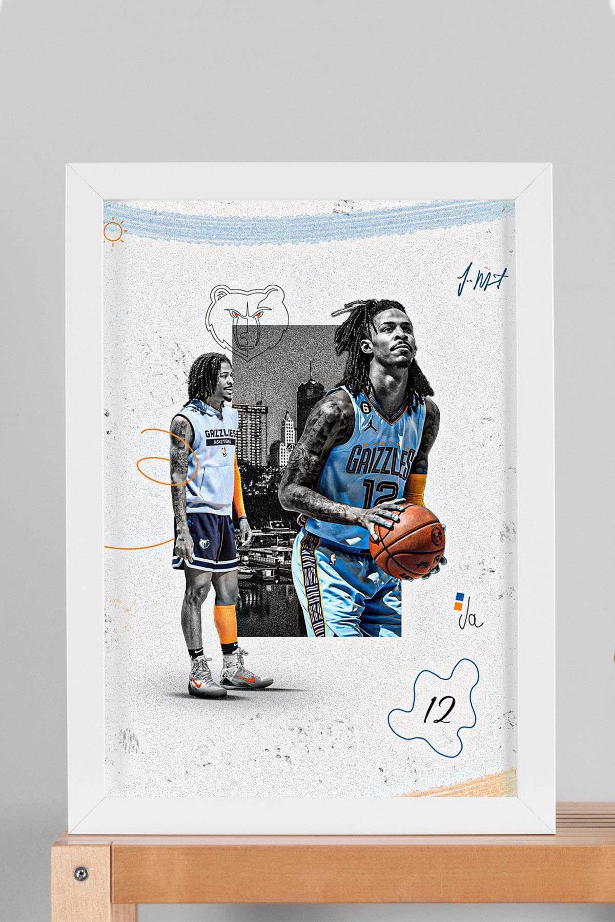 Saturn Ja Morant Çerçeveli Tablo - Basketbol NBA Posteri Tablo