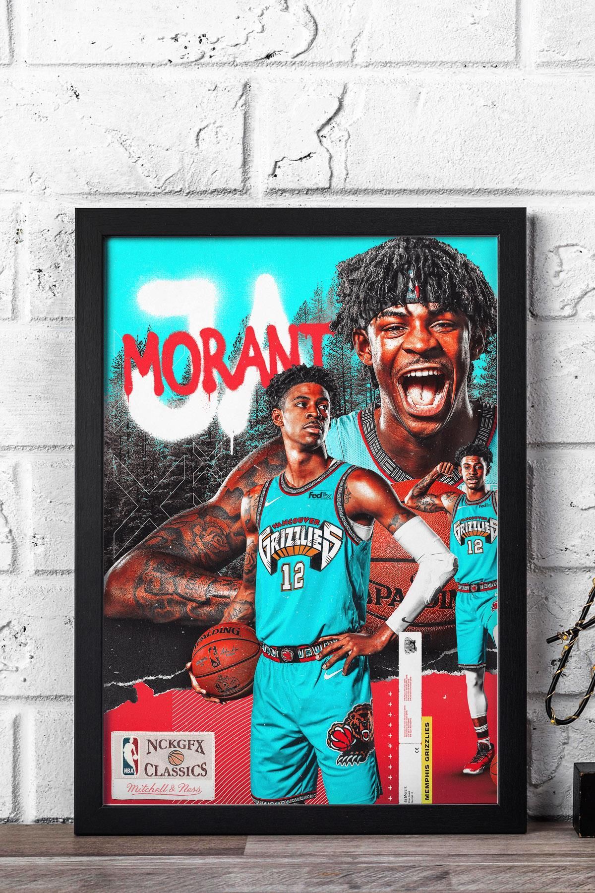 Saturn Ja Morant Çerçeveli Tablo - Basketbol NBA Posteri Tablo