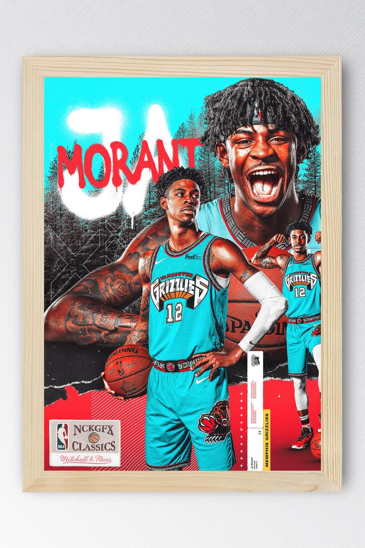 Saturn Ja Morant Çerçeveli Tablo - Basketbol NBA Posteri Tablo