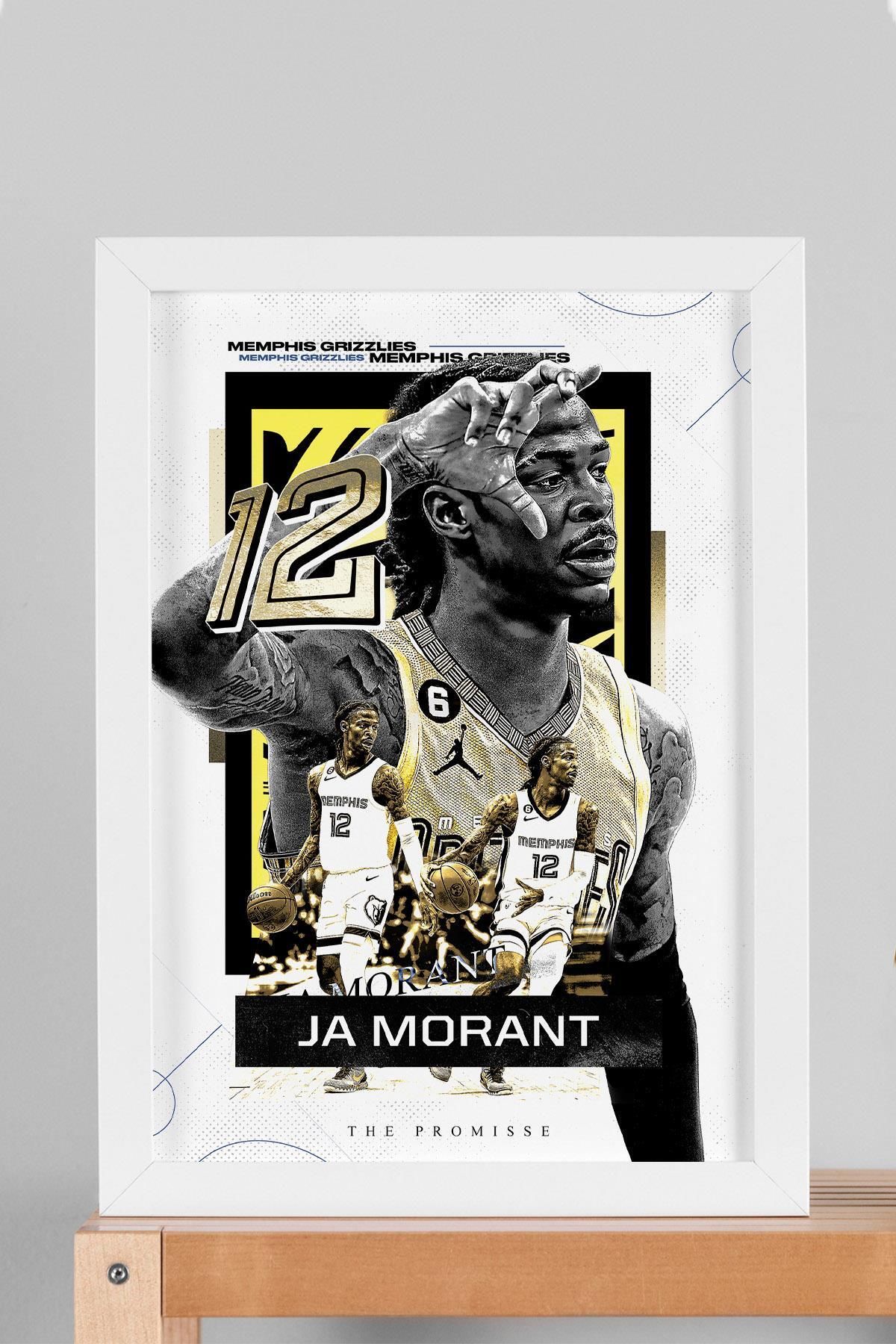 Saturn Ja Morant Çerçeveli Tablo - Memphis Grizzlies NBA Posteri Tablo